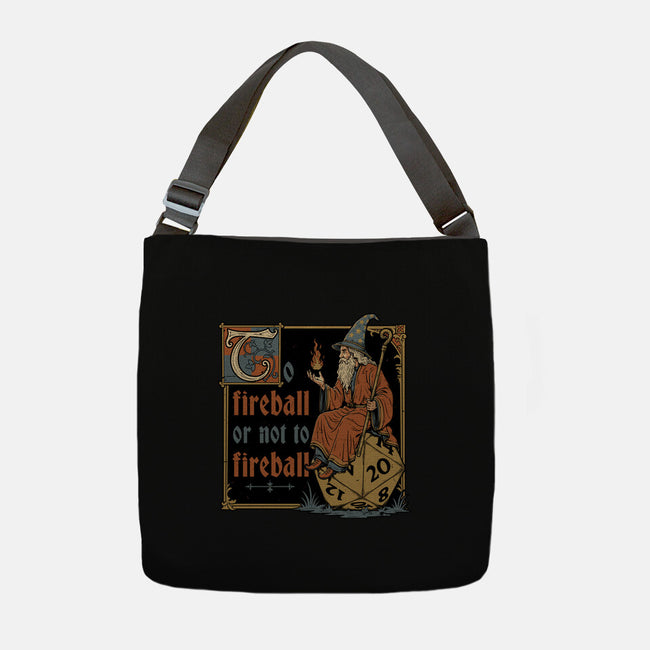 Medieval Wizard Fireball-None-Adjustable Tote-Bag-Studio Mootant