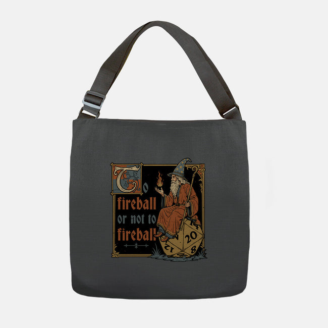 Medieval Wizard Fireball-None-Adjustable Tote-Bag-Studio Mootant