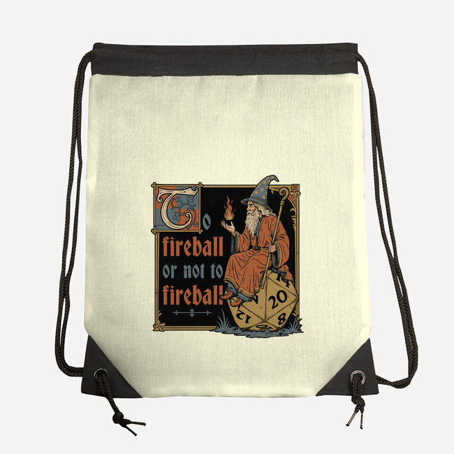 Medieval Wizard Fireball-None-Drawstring-Bag-Studio Mootant