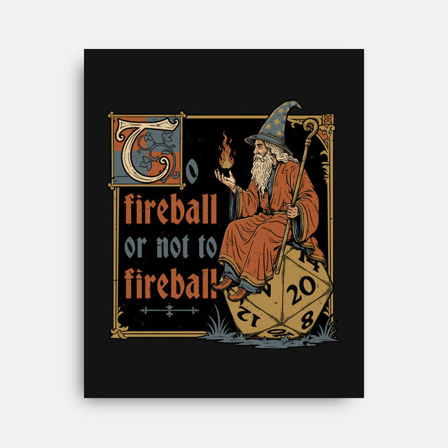Medieval Wizard Fireball-None-Stretched-Canvas-Studio Mootant