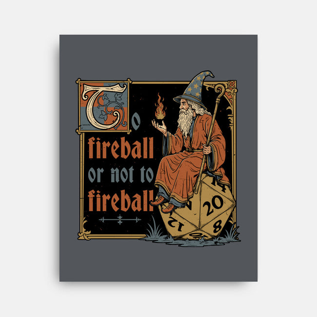 Medieval Wizard Fireball-None-Stretched-Canvas-Studio Mootant