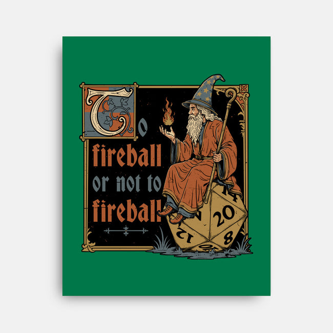 Medieval Wizard Fireball-None-Stretched-Canvas-Studio Mootant