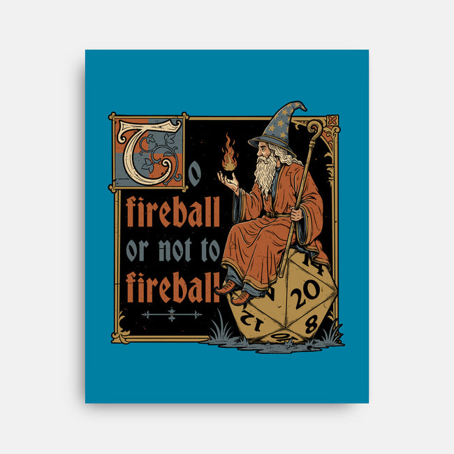 Medieval Wizard Fireball-None-Stretched-Canvas-Studio Mootant