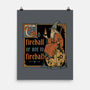 Medieval Wizard Fireball-None-Matte-Poster-Studio Mootant