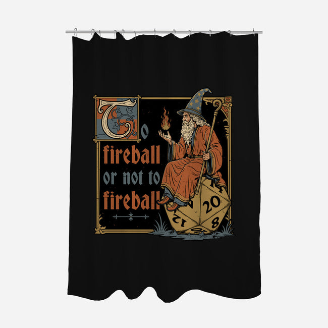 Medieval Wizard Fireball-None-Polyester-Shower Curtain-Studio Mootant