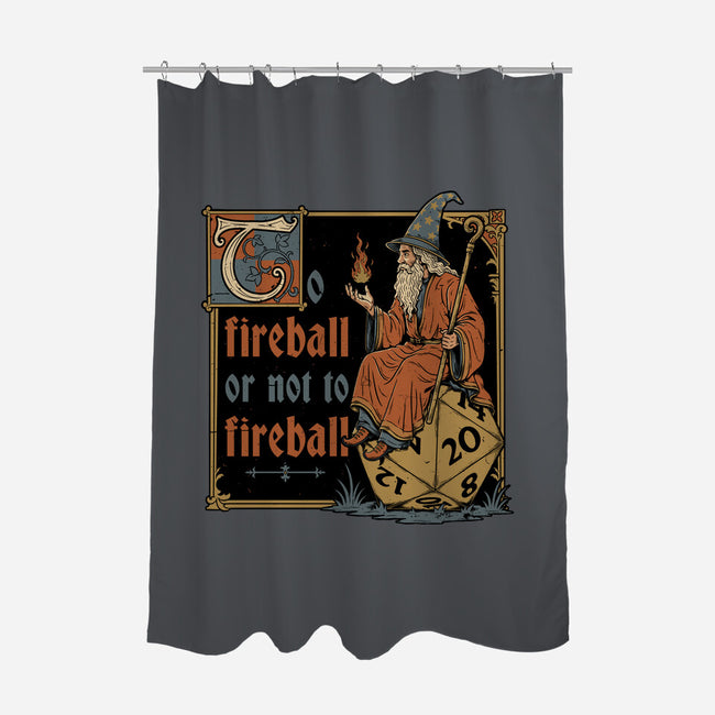 Medieval Wizard Fireball-None-Polyester-Shower Curtain-Studio Mootant