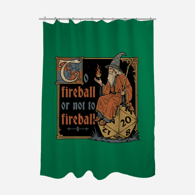 Medieval Wizard Fireball-None-Polyester-Shower Curtain-Studio Mootant