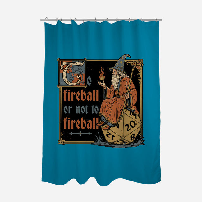 Medieval Wizard Fireball-None-Polyester-Shower Curtain-Studio Mootant