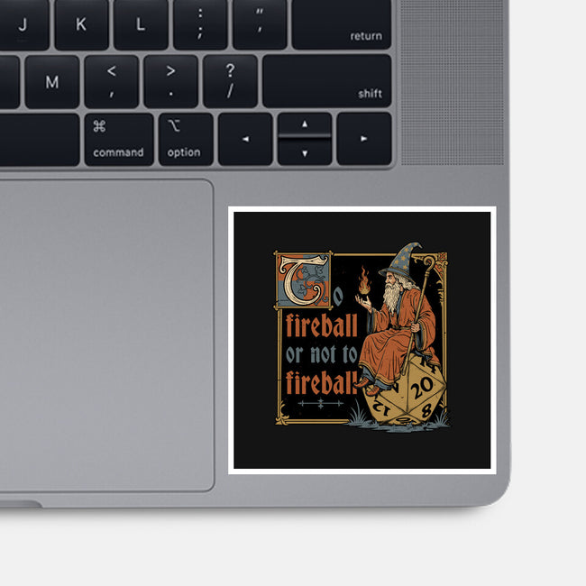 Medieval Wizard Fireball-None-Glossy-Sticker-Studio Mootant
