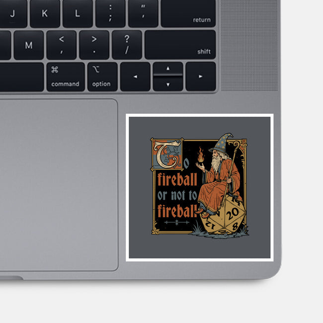 Medieval Wizard Fireball-None-Glossy-Sticker-Studio Mootant