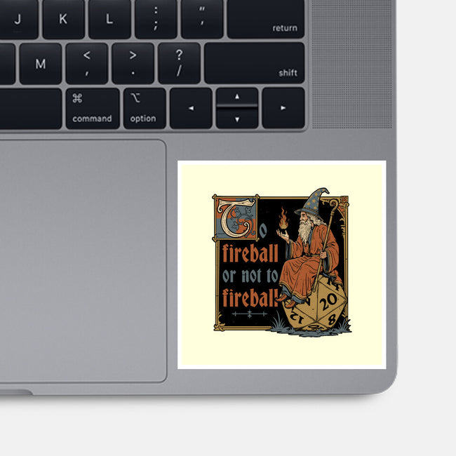 Medieval Wizard Fireball-None-Glossy-Sticker-Studio Mootant