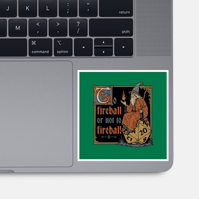 Medieval Wizard Fireball-None-Glossy-Sticker-Studio Mootant