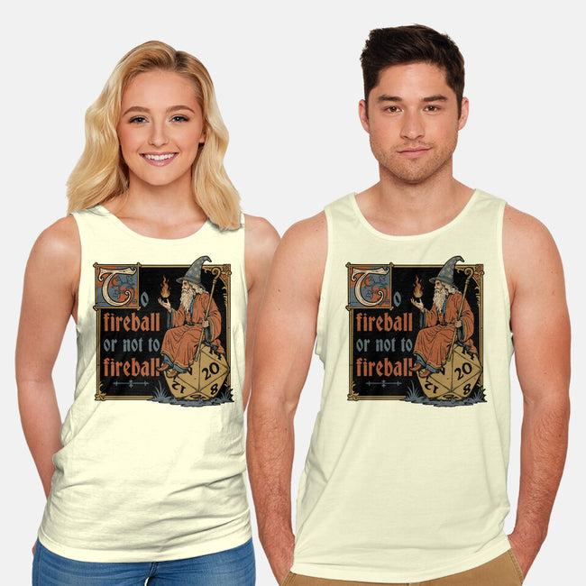 Medieval Wizard Fireball-Unisex-Basic-Tank-Studio Mootant