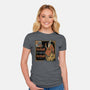 Medieval Wizard Fireball-Womens-Fitted-Tee-Studio Mootant