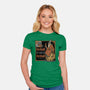Medieval Wizard Fireball-Womens-Fitted-Tee-Studio Mootant