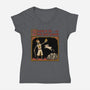 King Rabbit Medieval-Womens-V-Neck-Tee-Studio Mootant