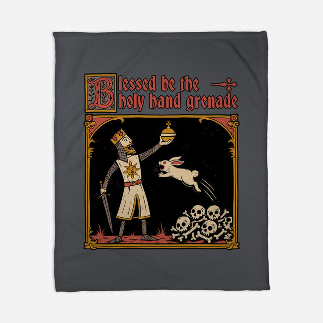 King Rabbit Medieval-None-Fleece-Blanket-Studio Mootant
