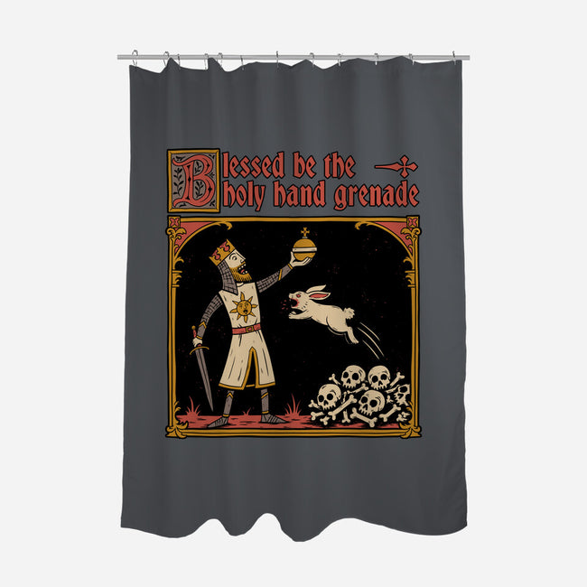 King Rabbit Medieval-None-Polyester-Shower Curtain-Studio Mootant
