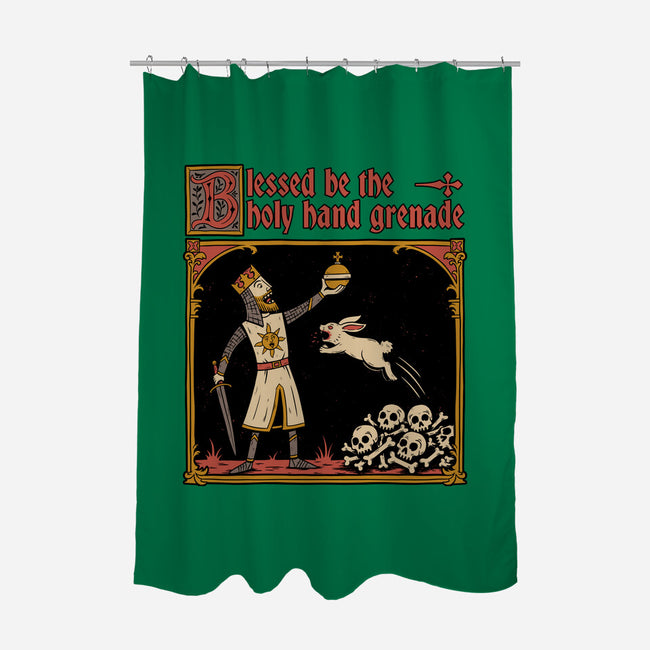 King Rabbit Medieval-None-Polyester-Shower Curtain-Studio Mootant
