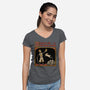 King Rabbit Medieval-Womens-V-Neck-Tee-Studio Mootant