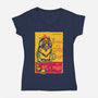 Chatte Donut-Womens-V-Neck-Tee-demonigote