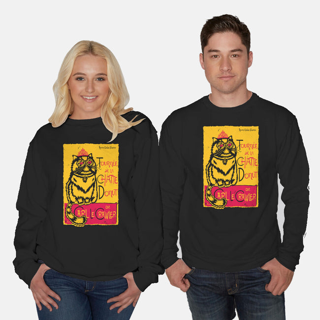 Chatte Donut-Unisex-Crew Neck-Sweatshirt-demonigote