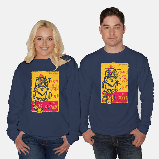 Chatte Donut-Unisex-Crew Neck-Sweatshirt-demonigote