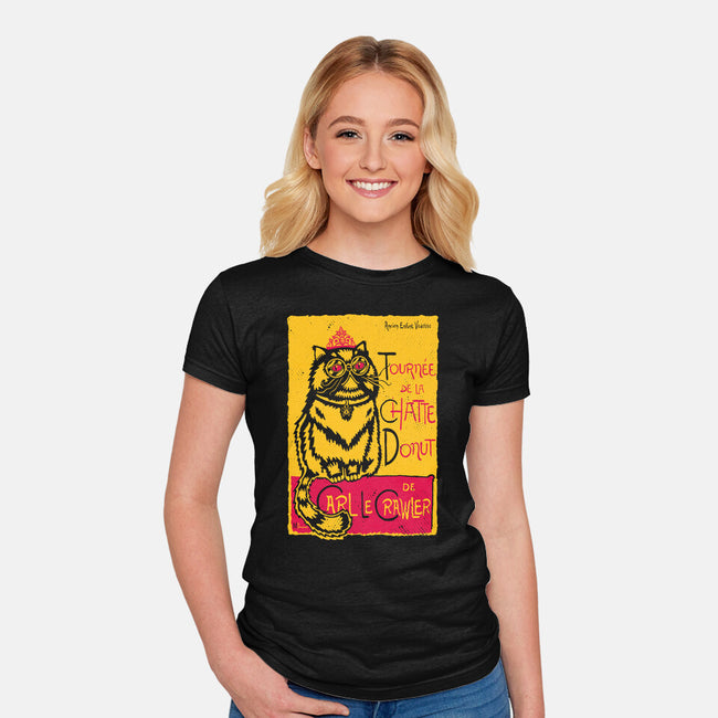 Chatte Donut-Womens-Fitted-Tee-demonigote