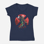 Hey Sugah-Womens-V-Neck-Tee-zascanauta
