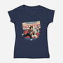 Need To Go Back In Time-Womens-V-Neck-Tee-glitchygorilla