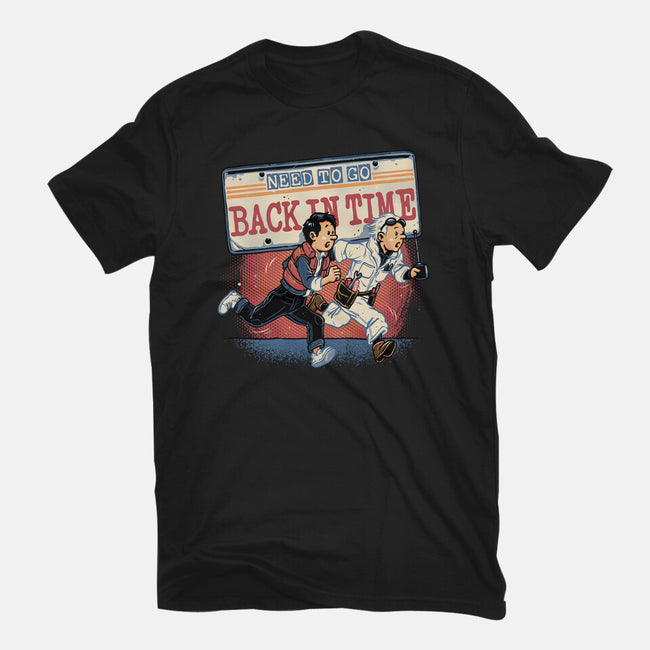 Need To Go Back In Time-Mens-Basic-Tee-glitchygorilla