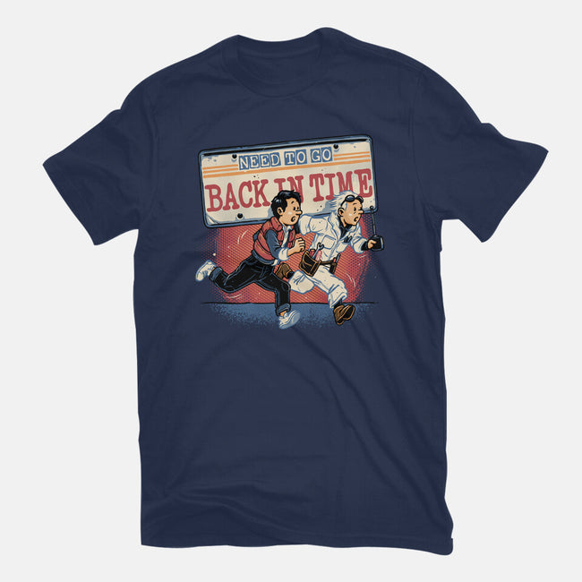 Need To Go Back In Time-Mens-Basic-Tee-glitchygorilla