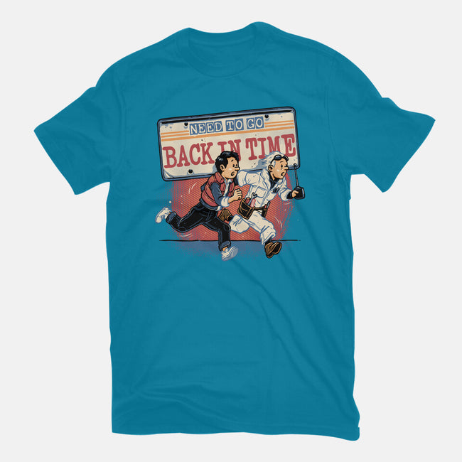 Need To Go Back In Time-Unisex-Basic-Tee-glitchygorilla