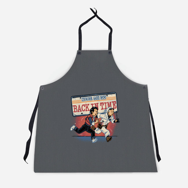 Need To Go Back In Time-Unisex-Kitchen-Apron-glitchygorilla