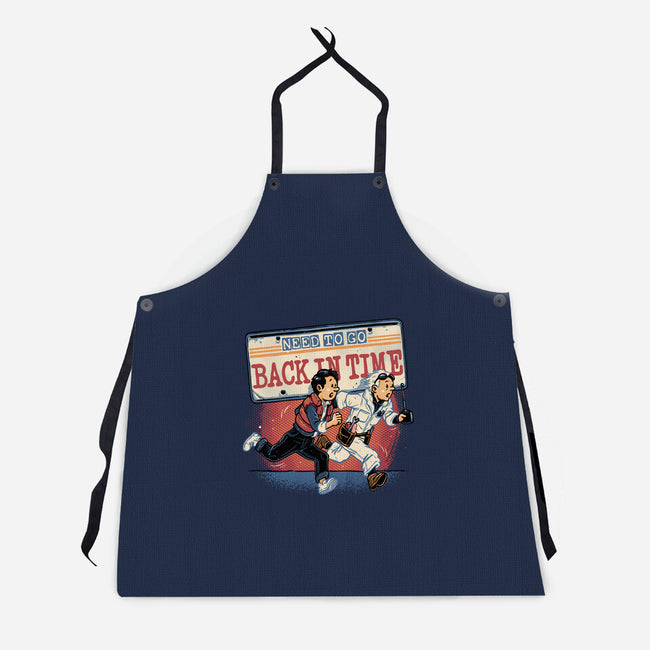 Need To Go Back In Time-Unisex-Kitchen-Apron-glitchygorilla
