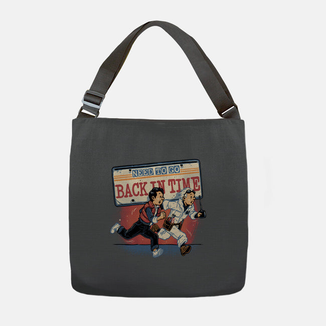 Need To Go Back In Time-None-Adjustable Tote-Bag-glitchygorilla