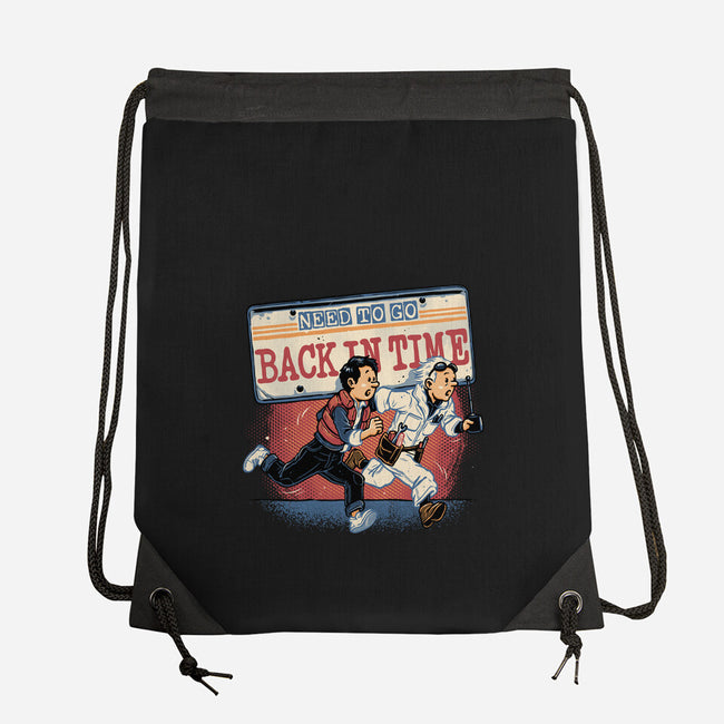 Need To Go Back In Time-None-Drawstring-Bag-glitchygorilla