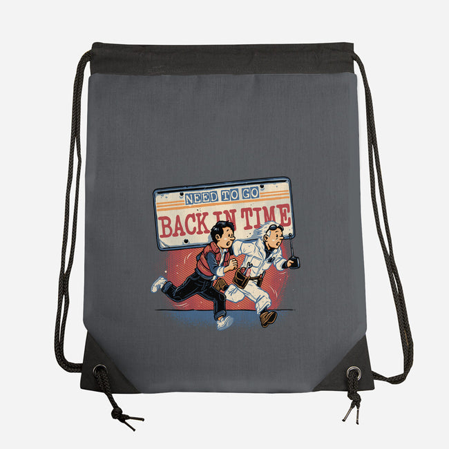 Need To Go Back In Time-None-Drawstring-Bag-glitchygorilla