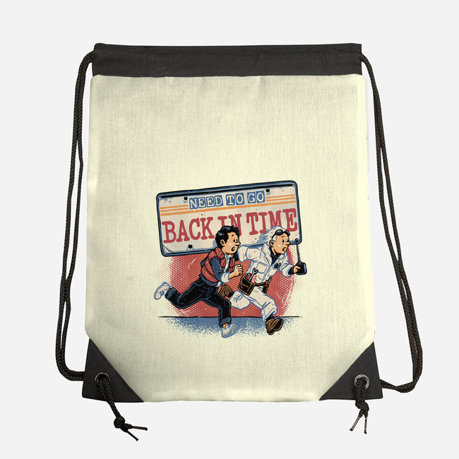 Need To Go Back In Time-None-Drawstring-Bag-glitchygorilla