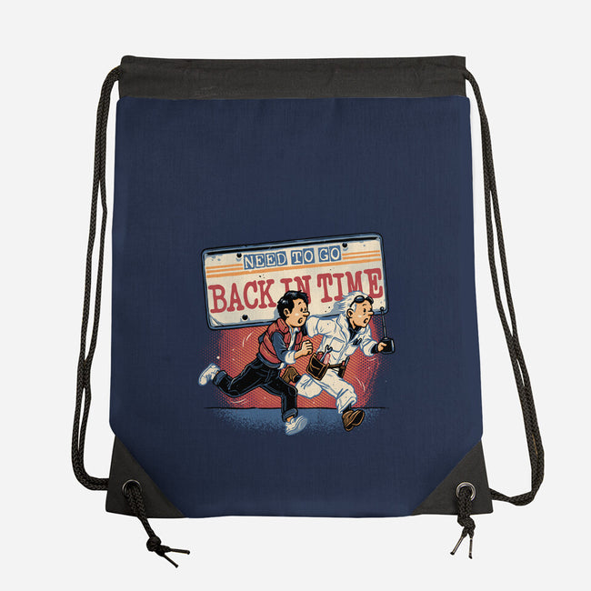 Need To Go Back In Time-None-Drawstring-Bag-glitchygorilla