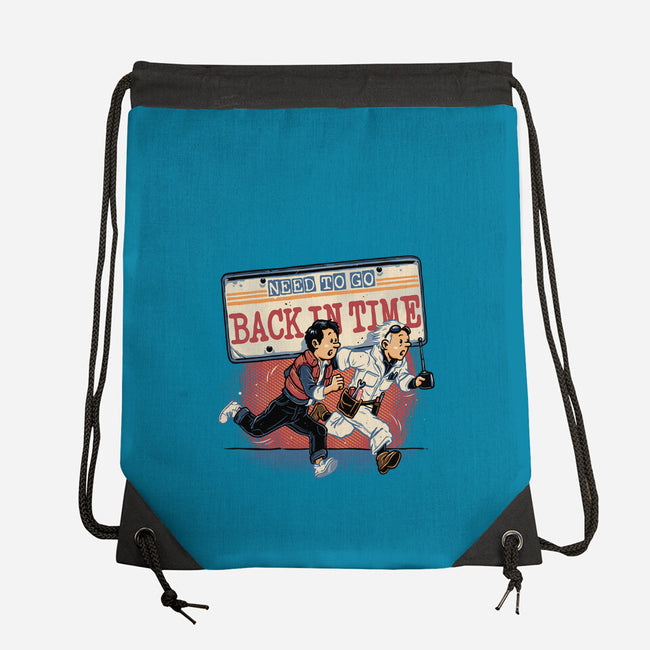 Need To Go Back In Time-None-Drawstring-Bag-glitchygorilla