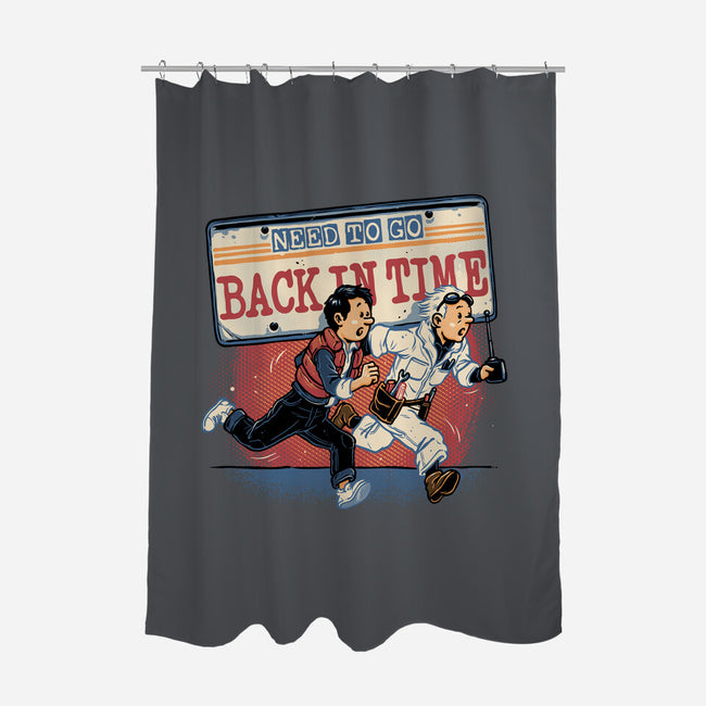 Need To Go Back In Time-None-Polyester-Shower Curtain-glitchygorilla