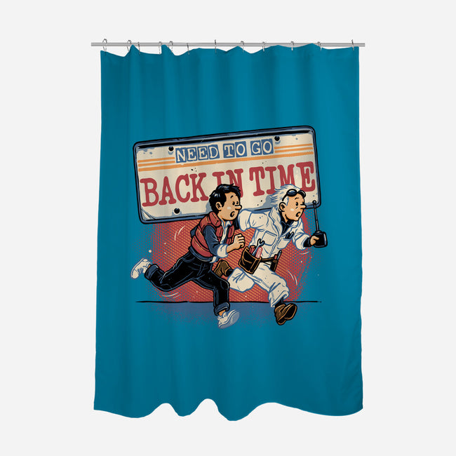 Need To Go Back In Time-None-Polyester-Shower Curtain-glitchygorilla