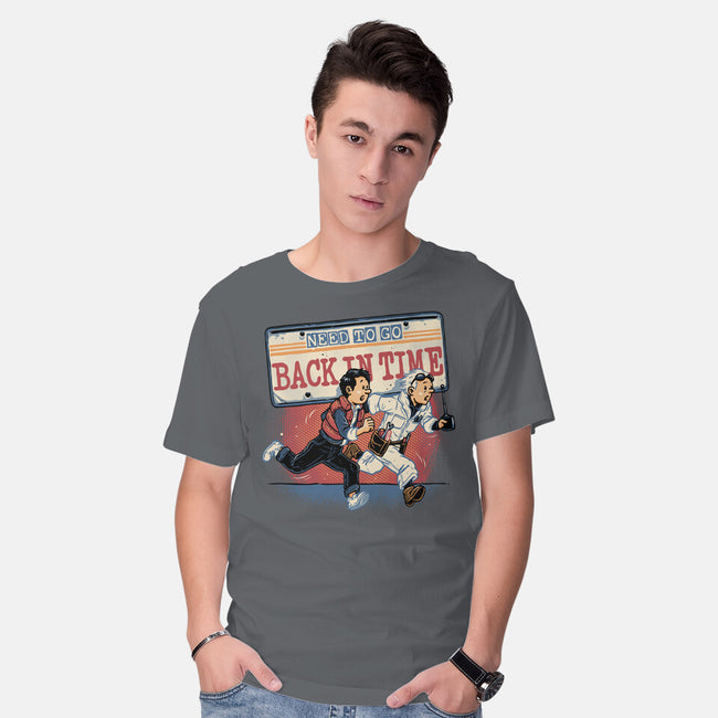 Need To Go Back In Time-Mens-Basic-Tee-glitchygorilla