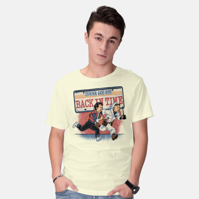 Need To Go Back In Time-Mens-Basic-Tee-glitchygorilla
