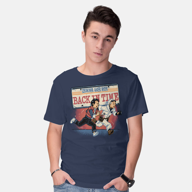 Need To Go Back In Time-Mens-Basic-Tee-glitchygorilla