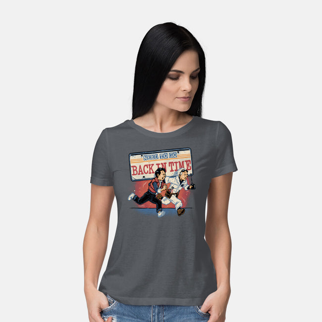Need To Go Back In Time-Womens-Basic-Tee-glitchygorilla
