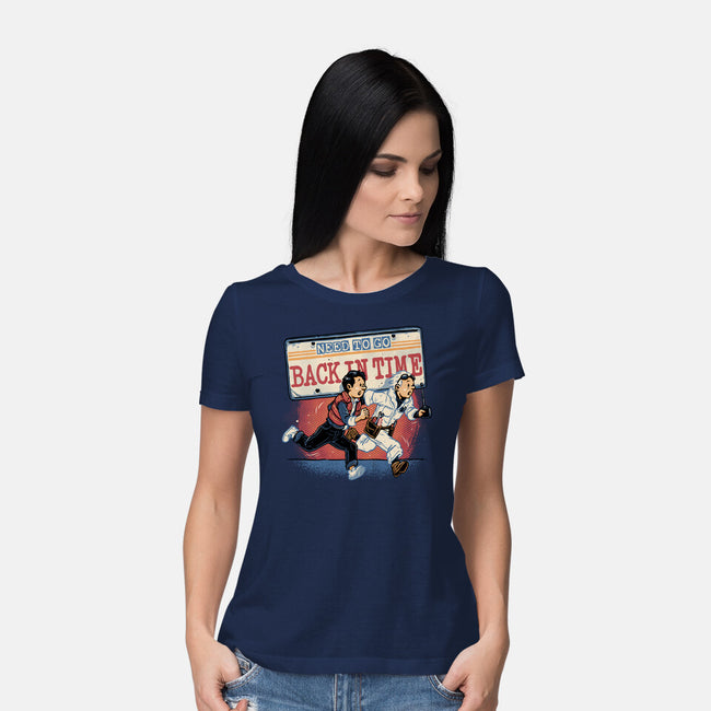 Need To Go Back In Time-Womens-Basic-Tee-glitchygorilla