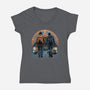 Life On The Road Less Travelled-Womens-V-Neck-Tee-glitchygorilla