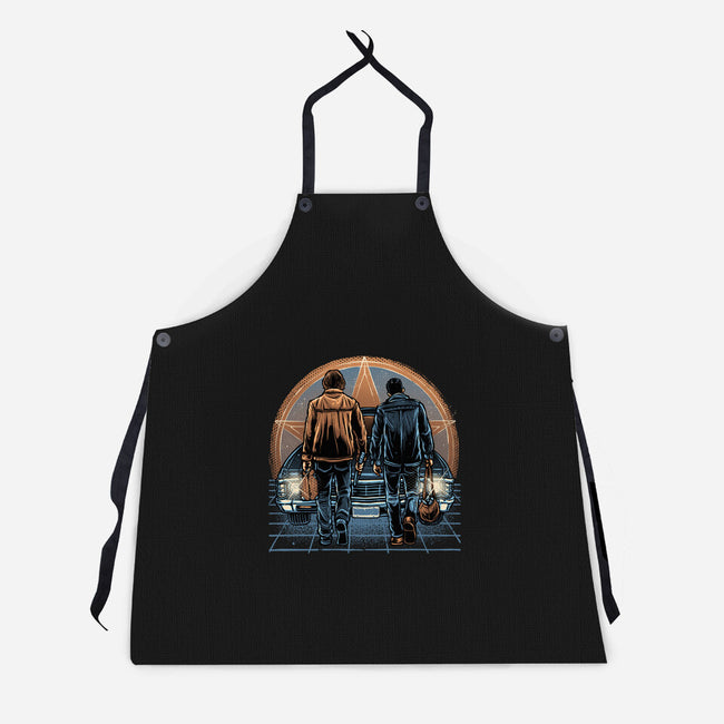 Life On The Road Less Travelled-Unisex-Kitchen-Apron-glitchygorilla